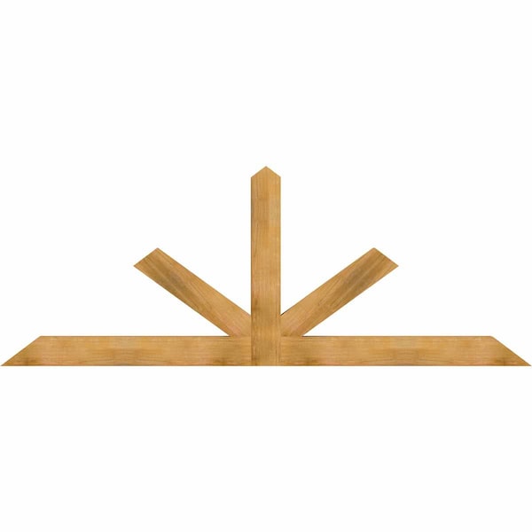 Ekena Millwork Saratoga Rough Sawn Timber Gable Bracket, Western Red Cedar, 108"W x 40"H x 4"D x 6"F, 9/12 Pitch GBW108X40X0406SAR00RWR - main